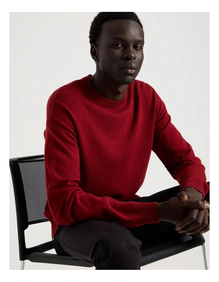 Crew Neck Knit in Red image 6