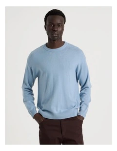 Crew Neck Knit in Light Blue