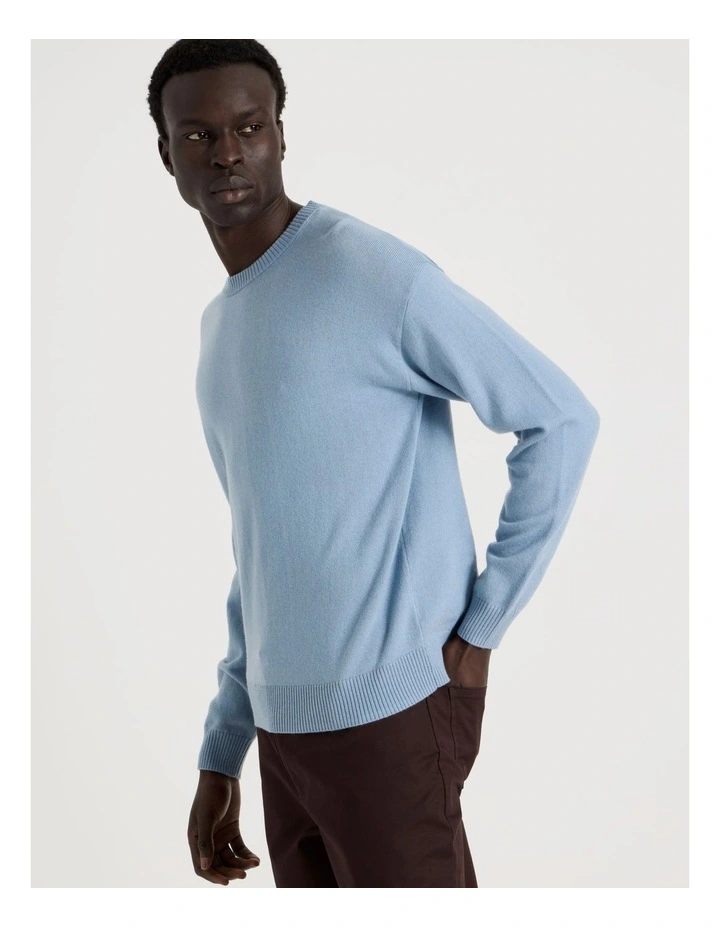 Crew Neck Knit in Light Blue image 3