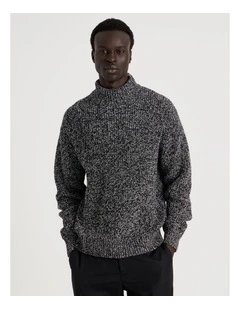 Roll Neck Knit in Black