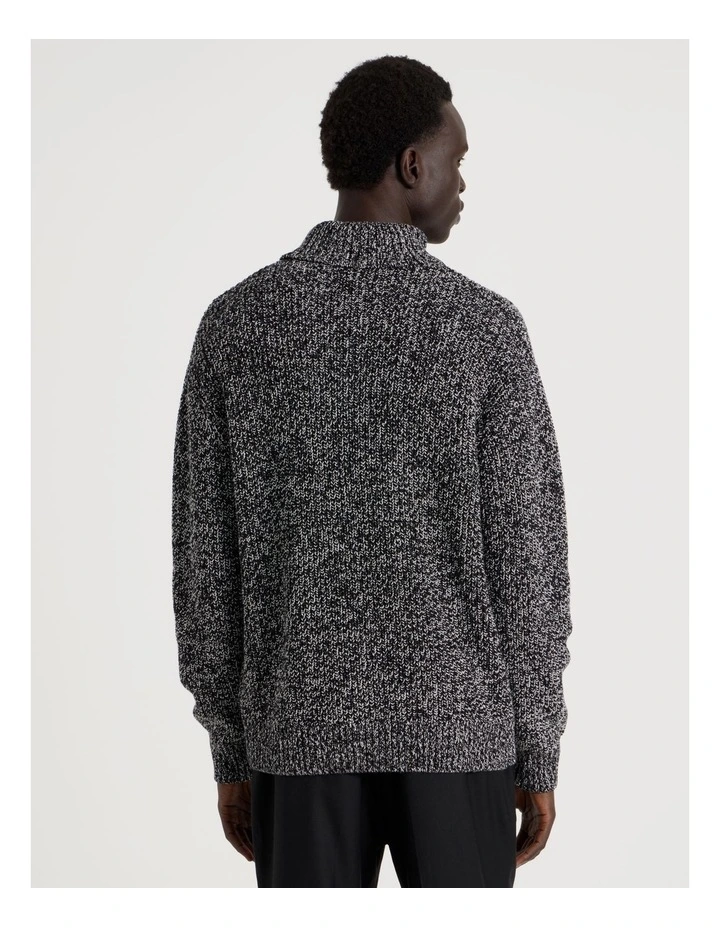 Roll Neck Knit in Black image 6