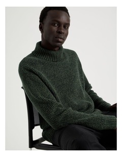 Blaq Roll Neck Knit in Green