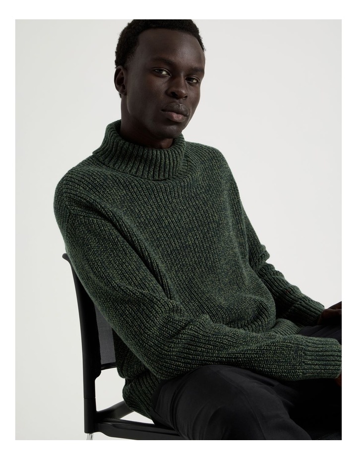Roll Neck Knit in Green