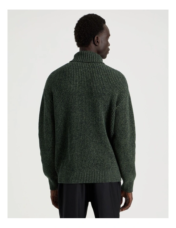 Roll Neck Knit in Green image 2