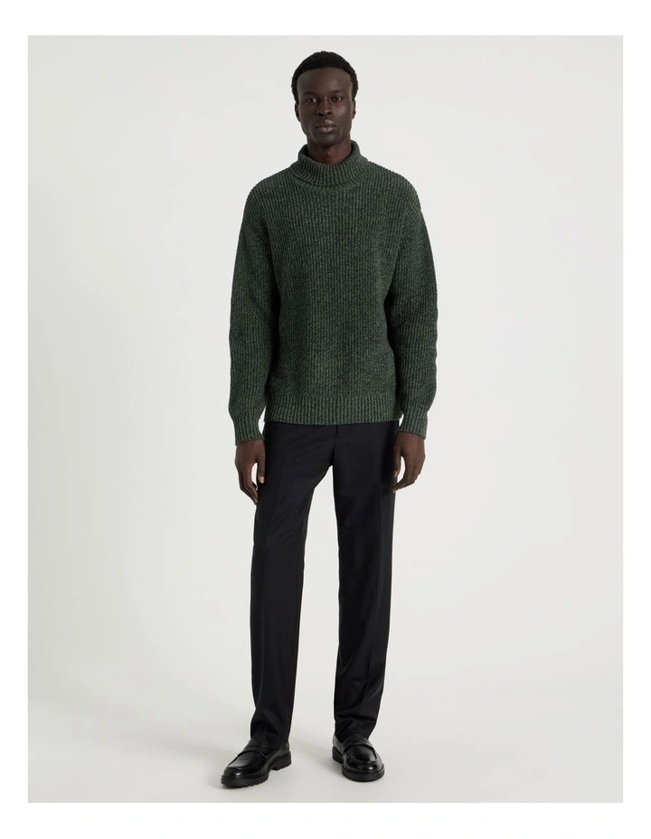 Roll Neck Knit in Green image 4