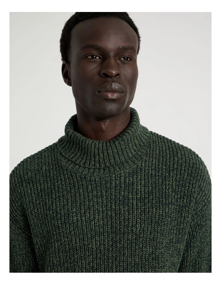 Roll Neck Knit in Green image 5