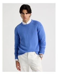 Crew Neck Knit in Blue