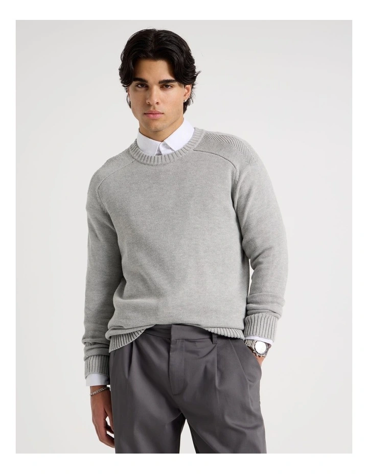 Crew Neck Knit in Grey image 3