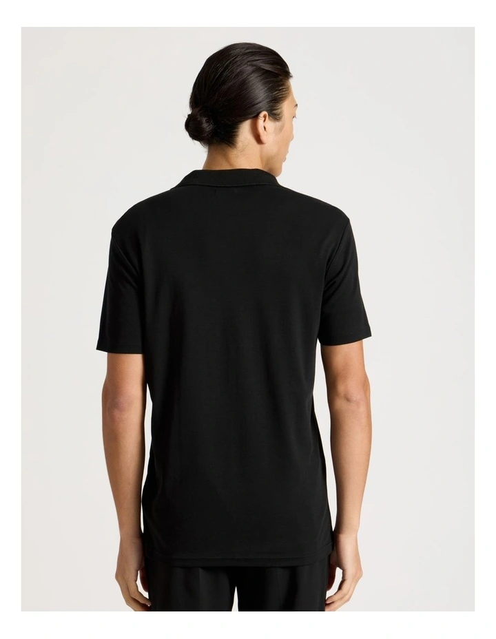 Double Pocket Polo in Black image 6