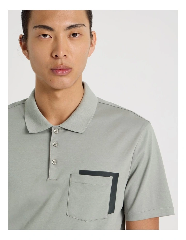 Double Pocket Polo in Grey image 1