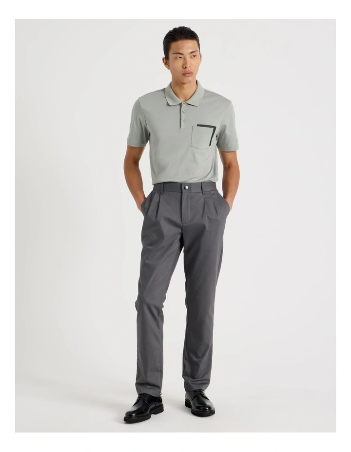 Double Pocket Polo in Grey image 3
