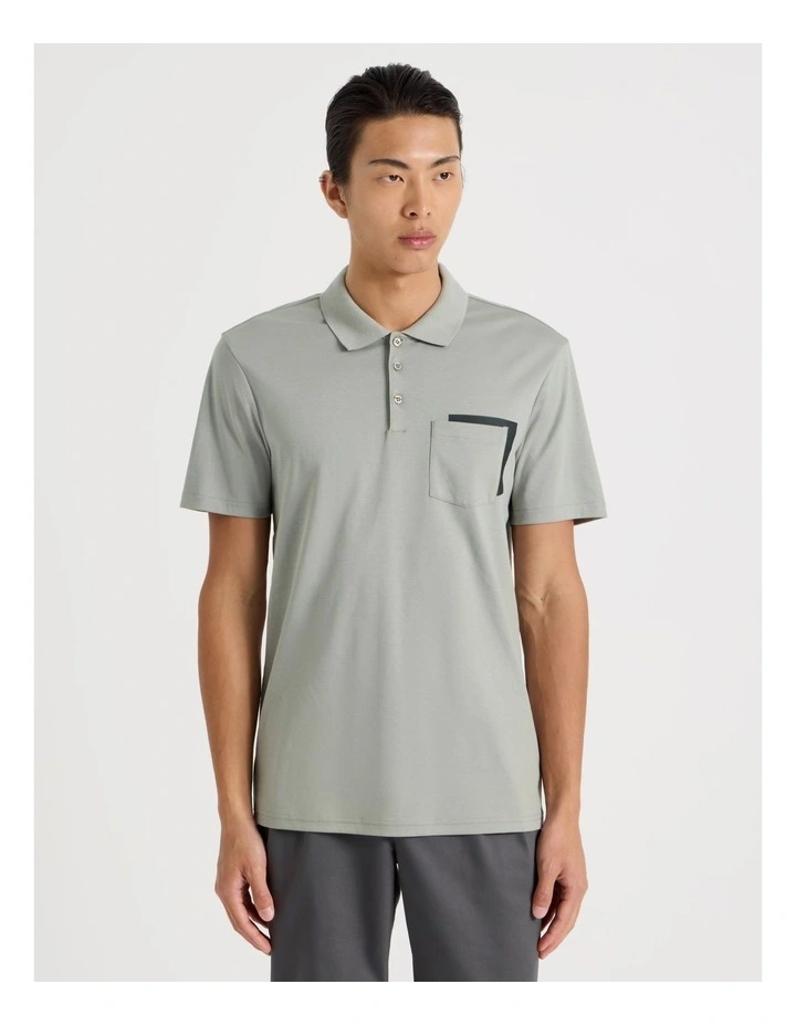 Double Pocket Polo in Grey image 5