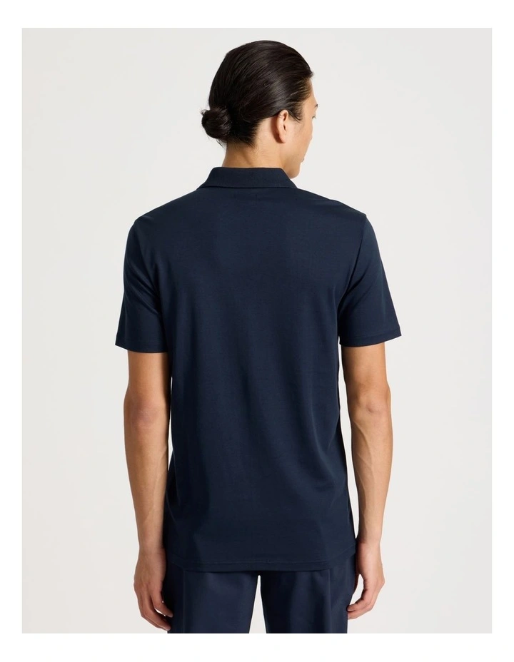 Double Pocket Polo in Navy image 6