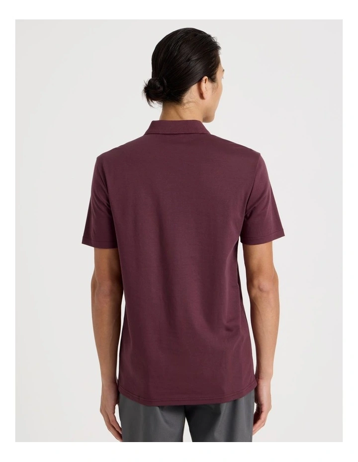 Double Pocket Polo in Burgundy image 6