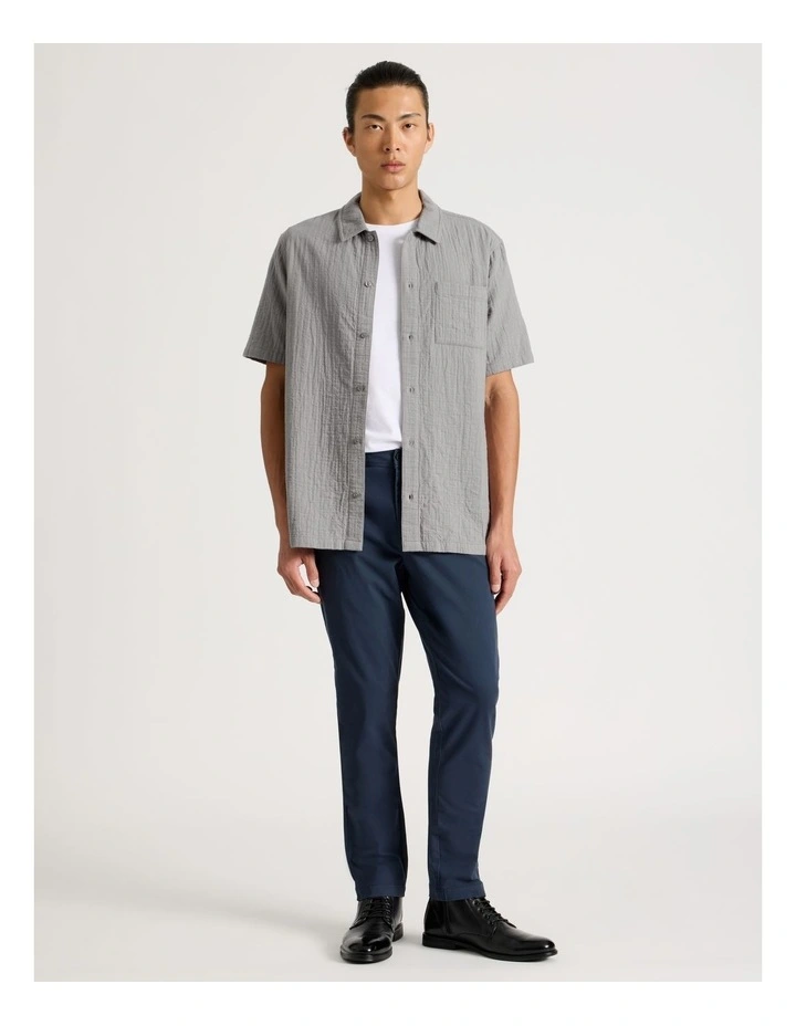 Cotton Short Sleeve Shirt in Grey image 2