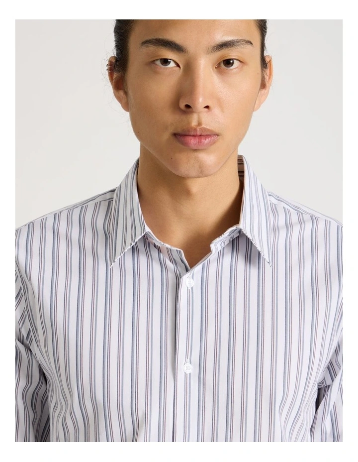 Long Sleeve Striped Stripe in Indigo image 2