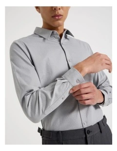 Long Sleeve Button Up Shirt in Grey
