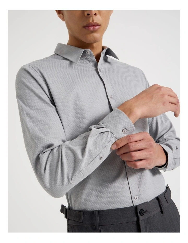 Long Sleeve Button Up Shirt in Grey image 1