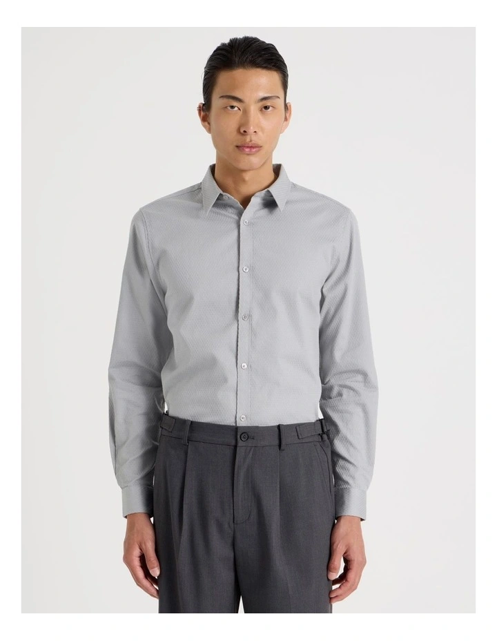 Long Sleeve Button Up Shirt in Grey image 2