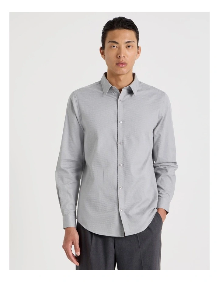 Long Sleeve Button Up Shirt in Grey image 5