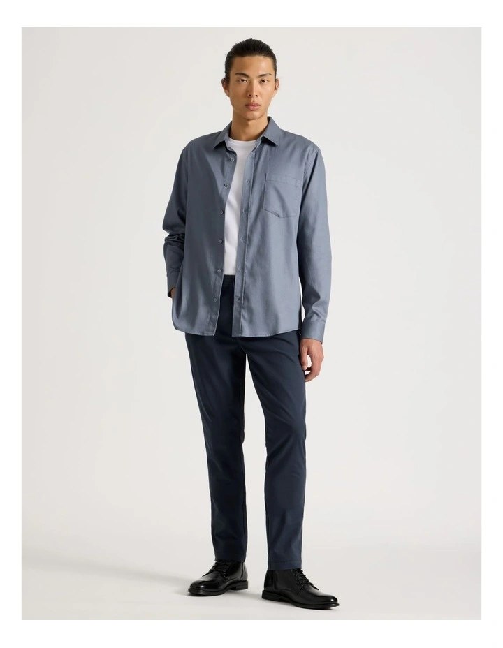 Long Sleeve With Chest Pocket Shirt in Blue image 5
