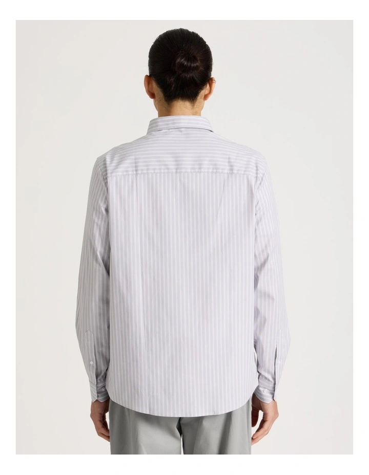 Long Sleeve Striped Shirt in Grey image 5