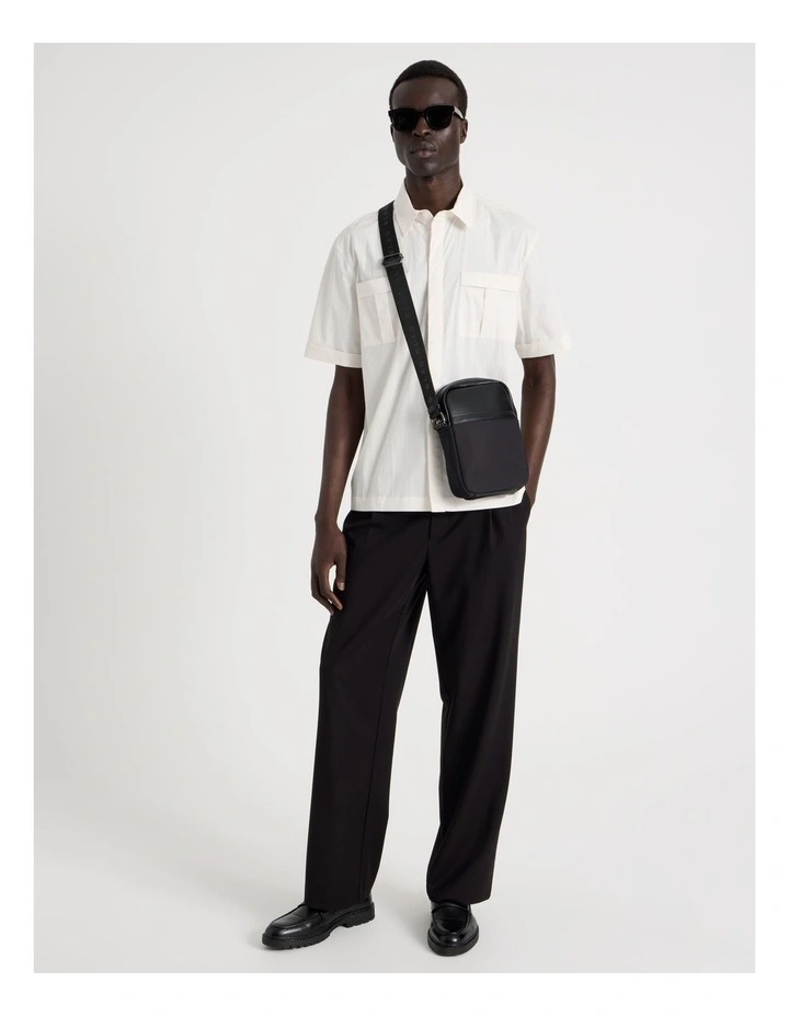 Utility Pocket Short Sleeve Shirt in White image 3