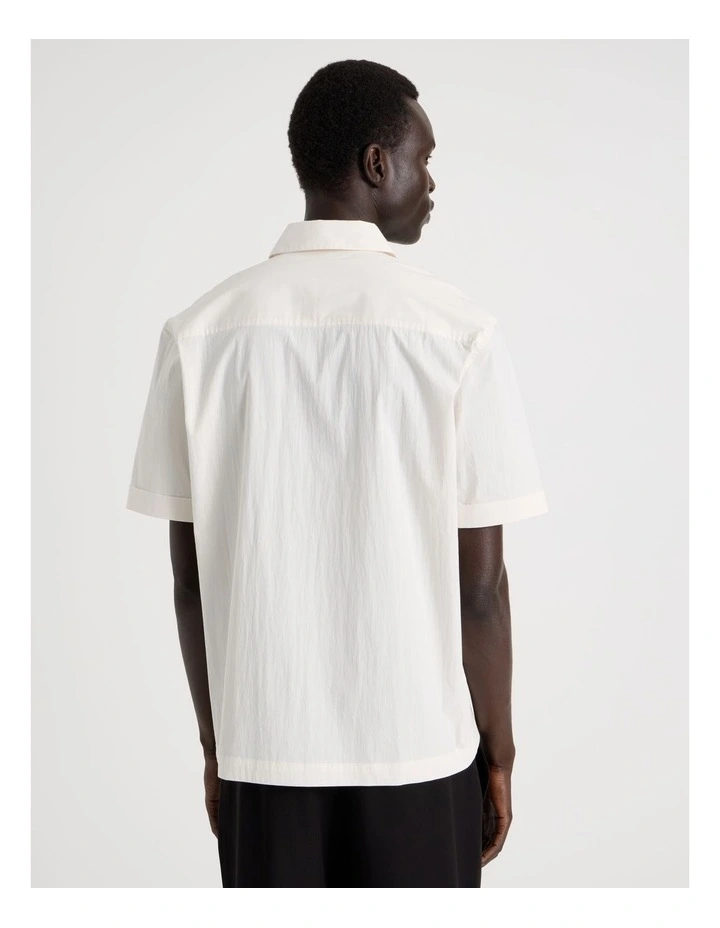 Utility Pocket Short Sleeve Shirt in White image 6