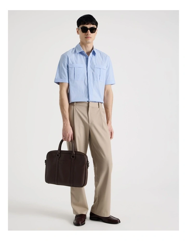 Utility Pocket Short Sleeve Shirt in Light Blue image 2