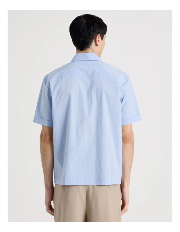 Utility Pocket Short Sleeve Shirt in Light Blue image 6