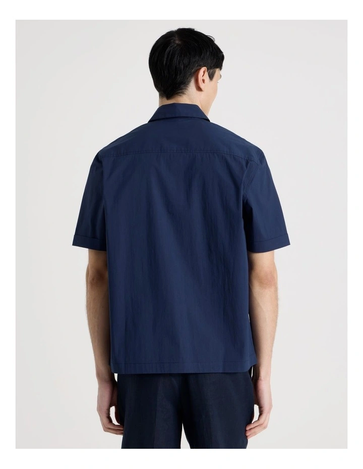 Utility Pocket Short Sleeve Shirt in Navy image 6