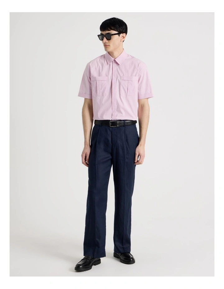 Utility Pocket Short Sleeve Shirt in Pink image 2