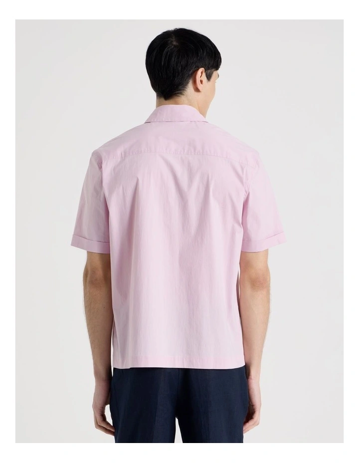 Utility Pocket Short Sleeve Shirt in Pink image 6
