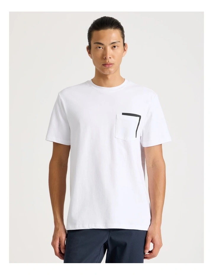 Short Sleeve Pocket T-Shirt in White image 1