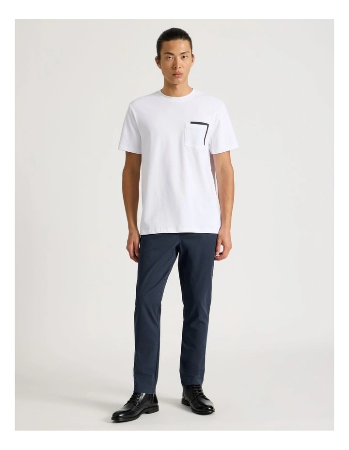 Short Sleeve Pocket T-Shirt in White image 2