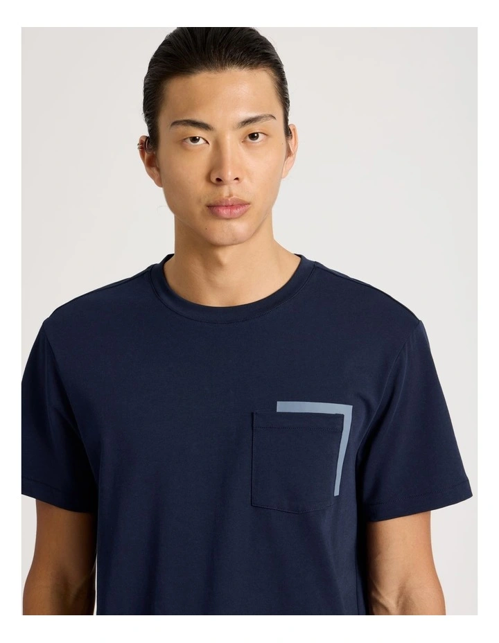 Short Sleeve Pocket T-Shirt in Navy image 2