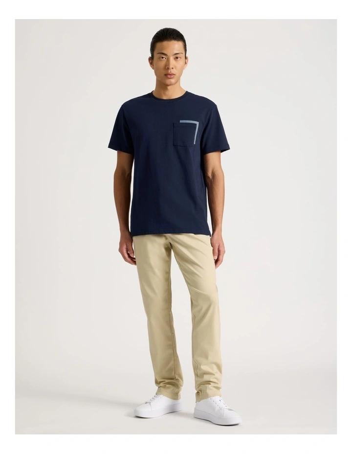 Short Sleeve Pocket T-Shirt in Navy image 3