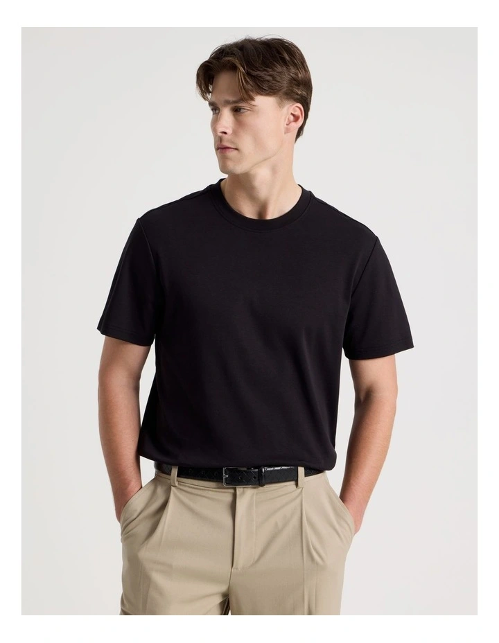 Crew Neck T/Shirt in Black image 1