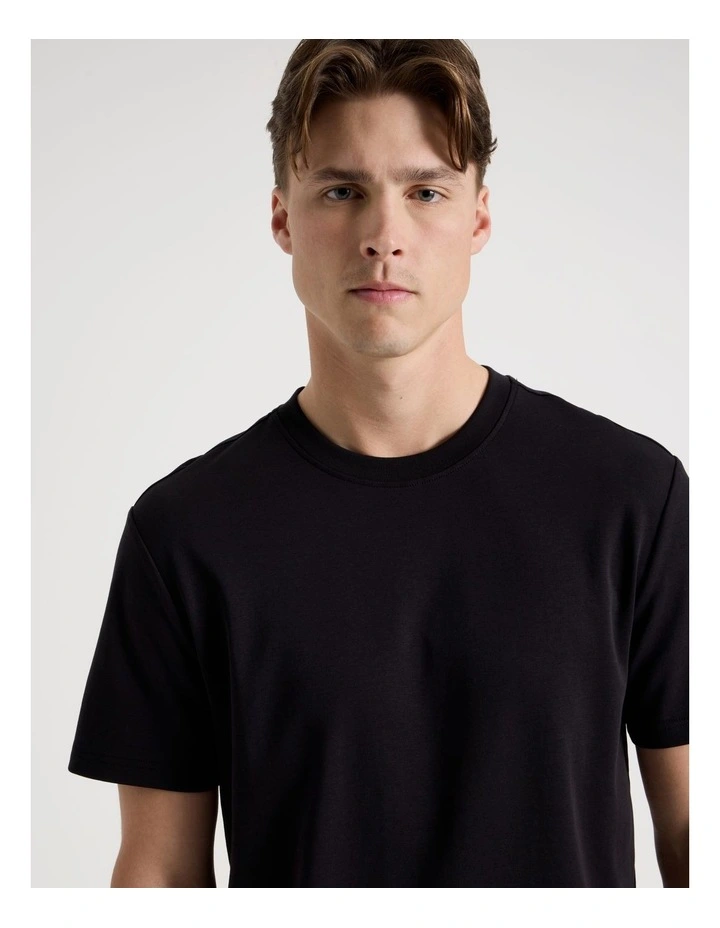 Crew Neck T/Shirt in Black image 2