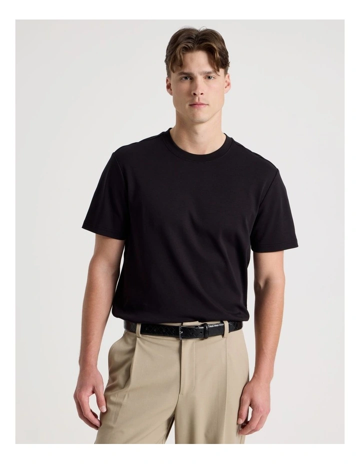 Crew Neck T/Shirt in Black image 3