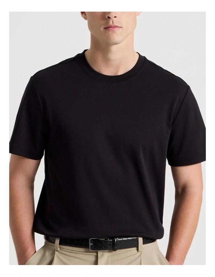 Crew Neck T/Shirt in Black image 4