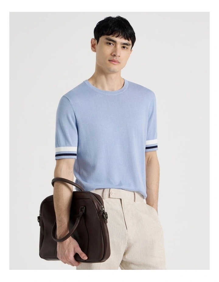 Bamboo Cotton T-Shirt in Blue image 1