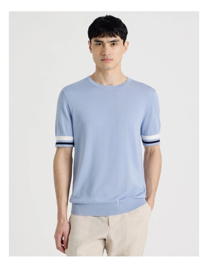 Bamboo Cotton T-Shirt in Blue image 5