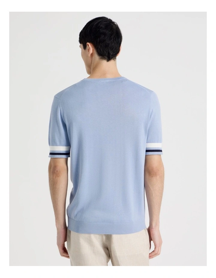 Bamboo Cotton T-Shirt in Blue image 6
