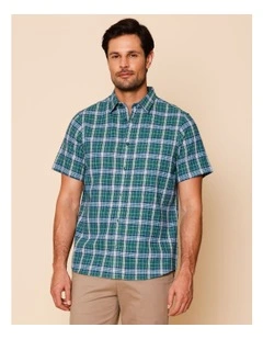 Chester Short Sleeve Check Shirt in Green