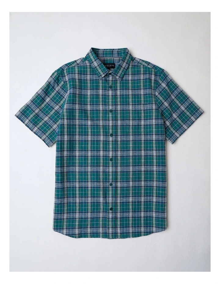 Chester Short Sleeve Check Shirt in Green image 1