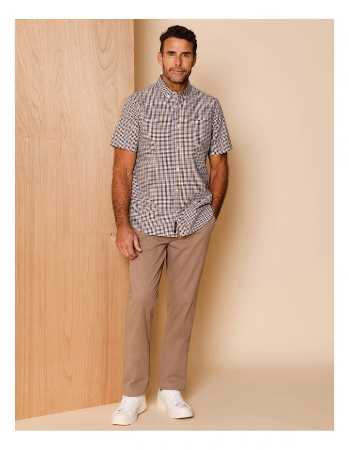 Chase Short Sleeve Check Shirt in Yellow image 3
