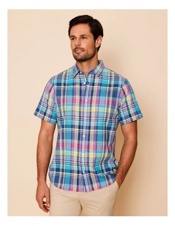 Camden Short Sleeve Check Shirt in Assorted