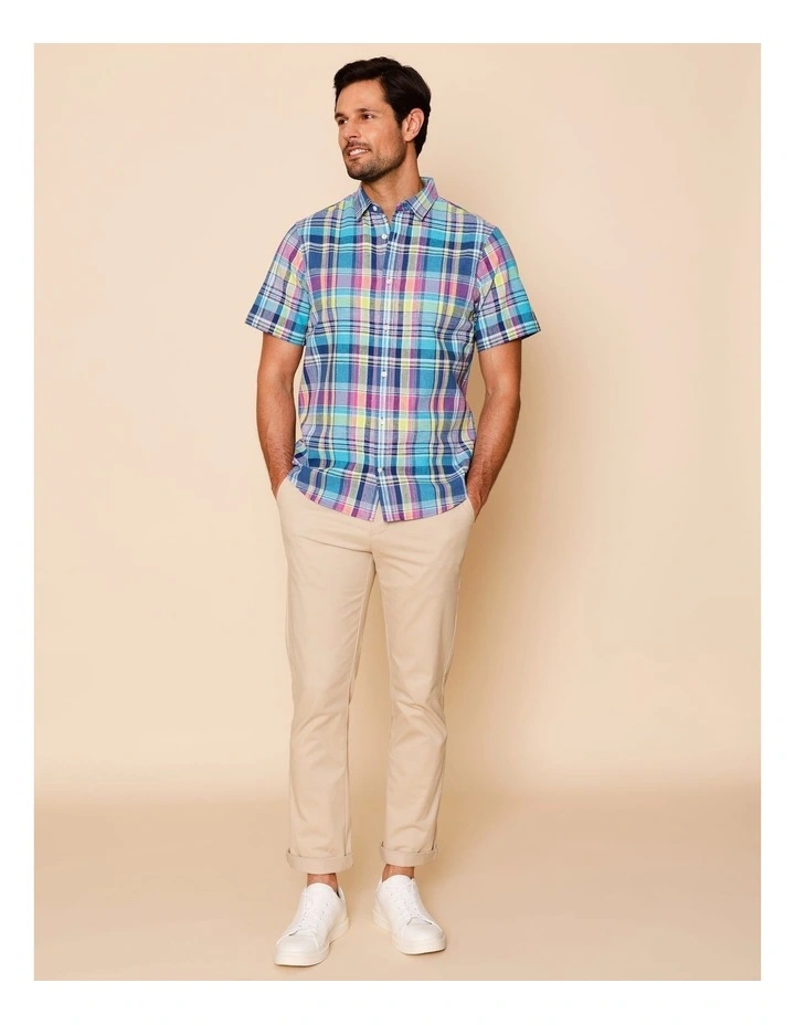 Camden Short Sleeve Check Shirt in Assorted image 3