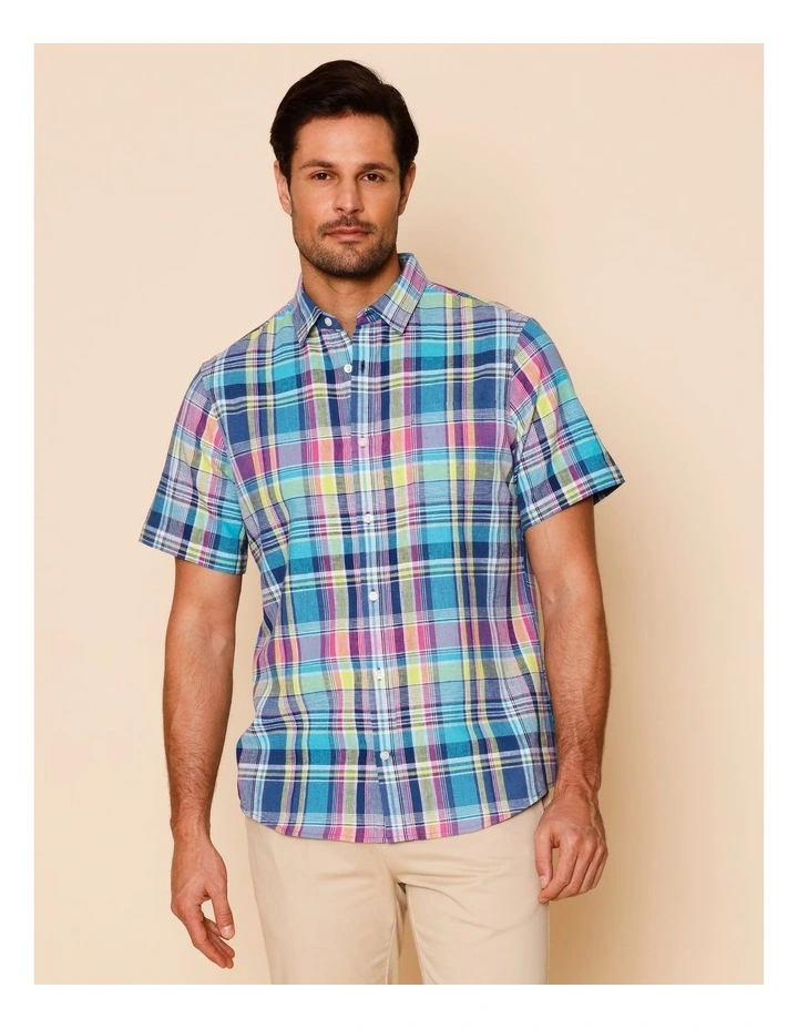 Camden Short Sleeve Check Shirt in Assorted image 4